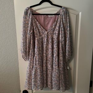 Pink floral dress from Impeccable Pig boutique